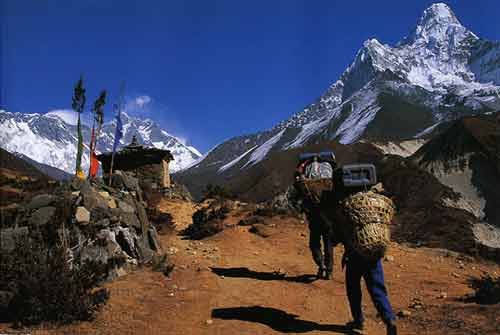 
Porters Below Ama Dablam With Everest and Lhotse Beyond - Solu-Khumbu: The Trek To Everest book
